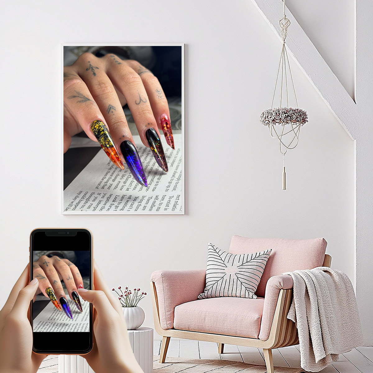 Art Print Framed - custom photo 1pcs HD printing canvas