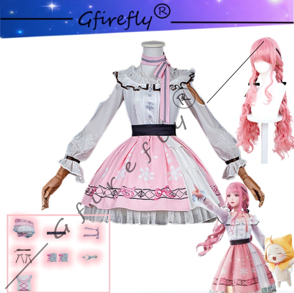 Cosplay Wig Colored - Infinity Nikki Initial Adventure Pink Dress