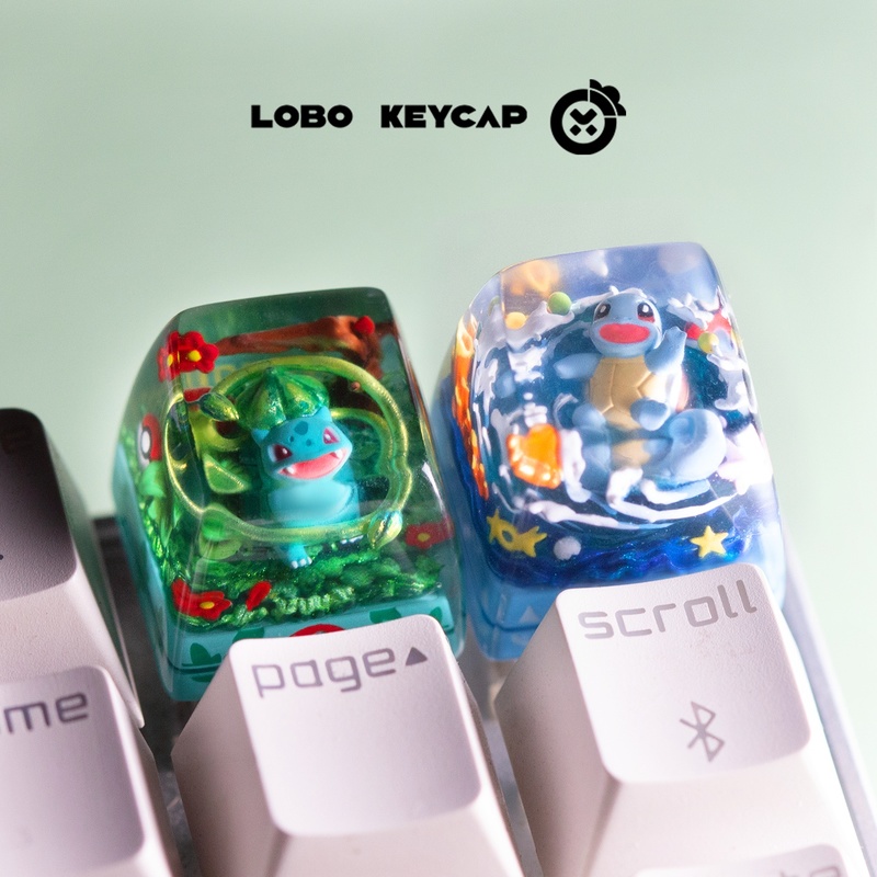 Keycap Artisan Anime - Pokemon Squirtle Bulbasaur Mechanical Keyboard Keycap