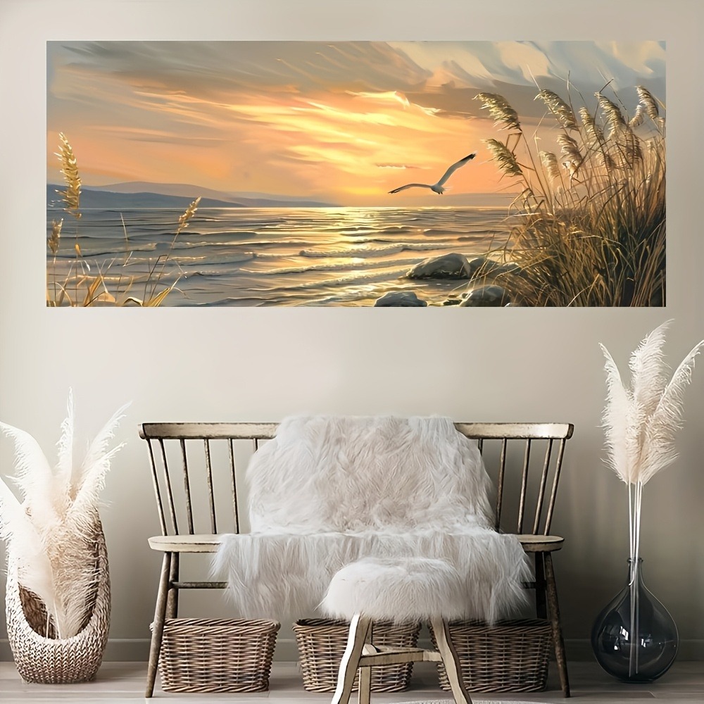 Sunset Beach Art canvas printe - Art Print Framed ulasan dan harga