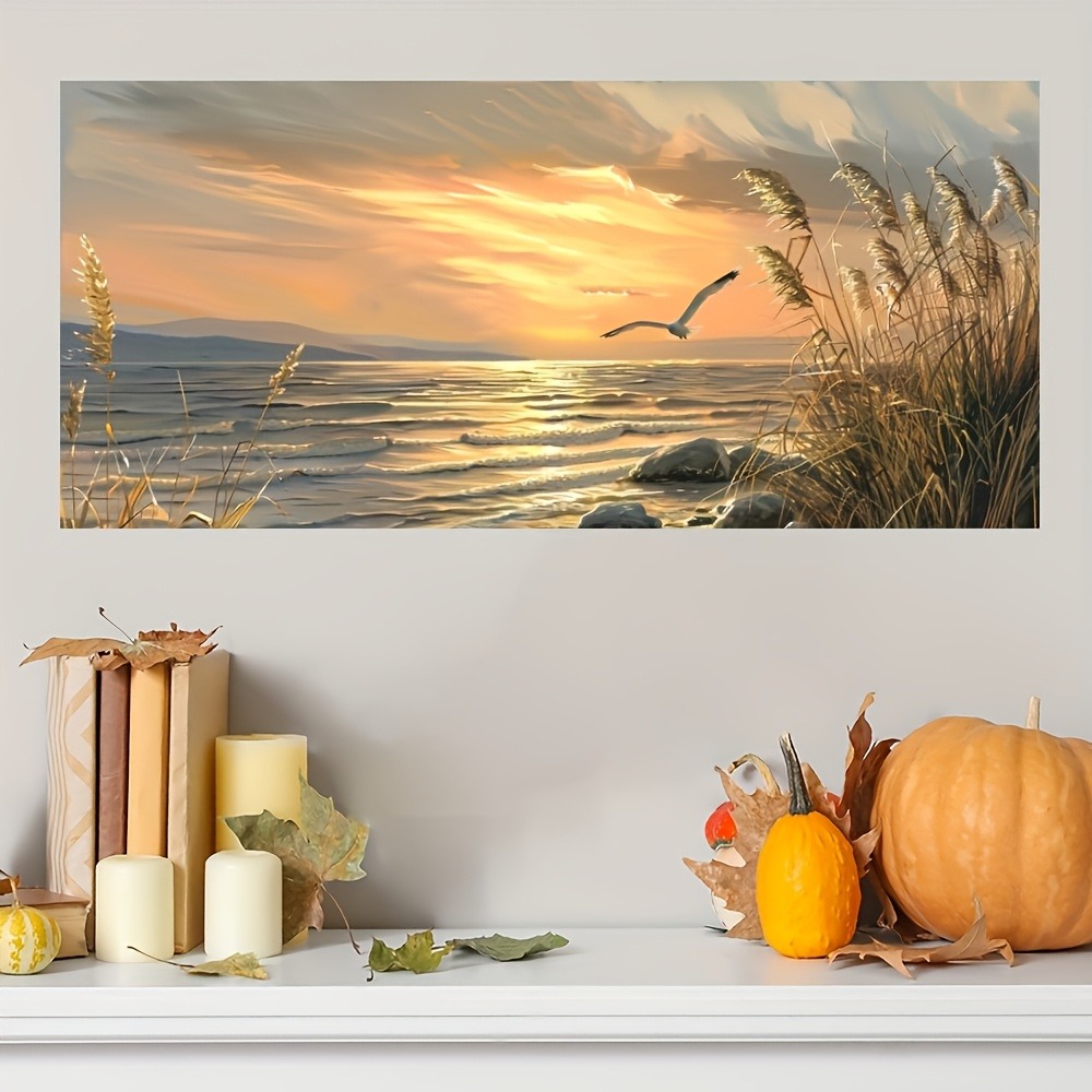 Sunset Beach Art canvas printe - Art Print Framed ulasan dan harga