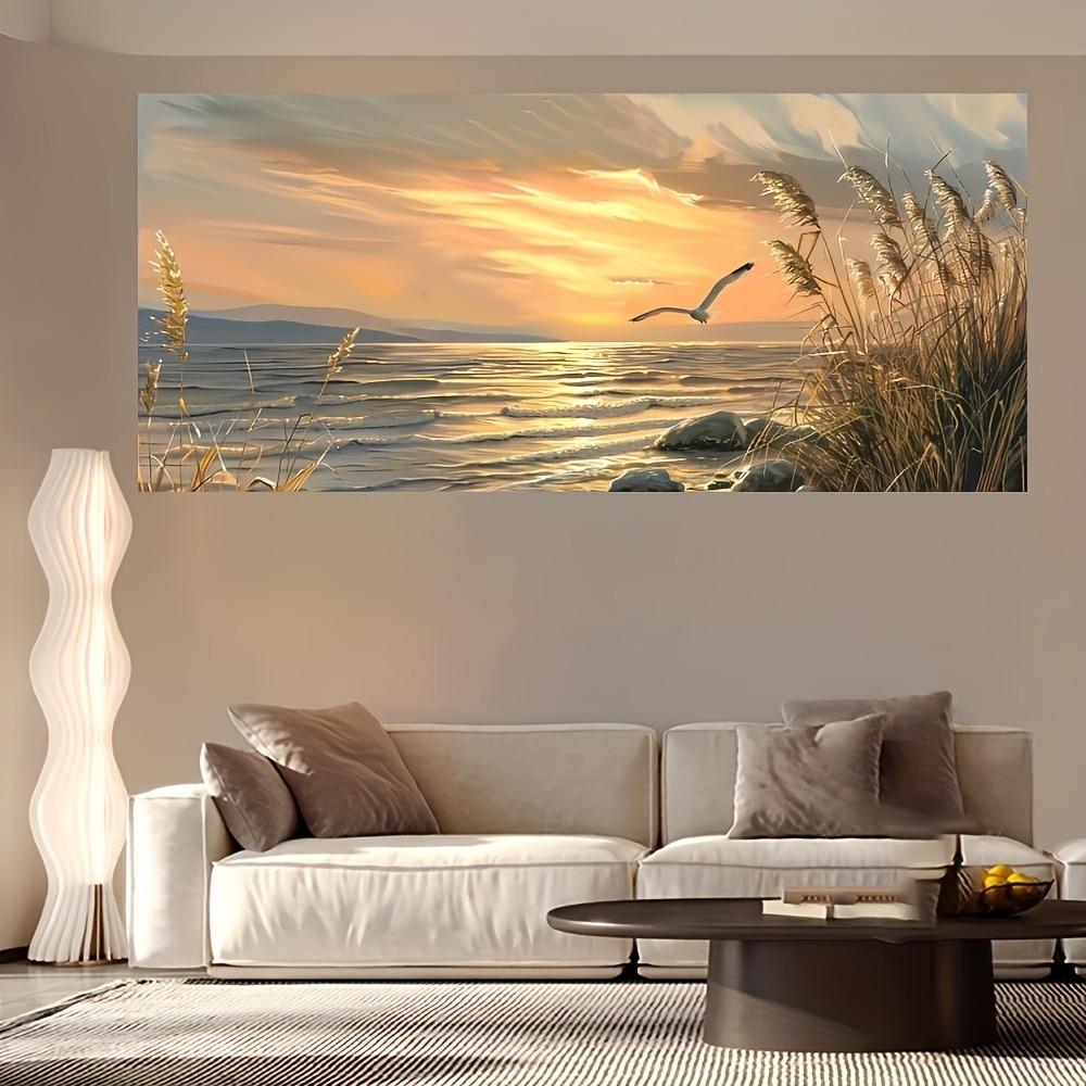 Sunset Beach Art canvas printe - Art Print Framed ulasan dan harga