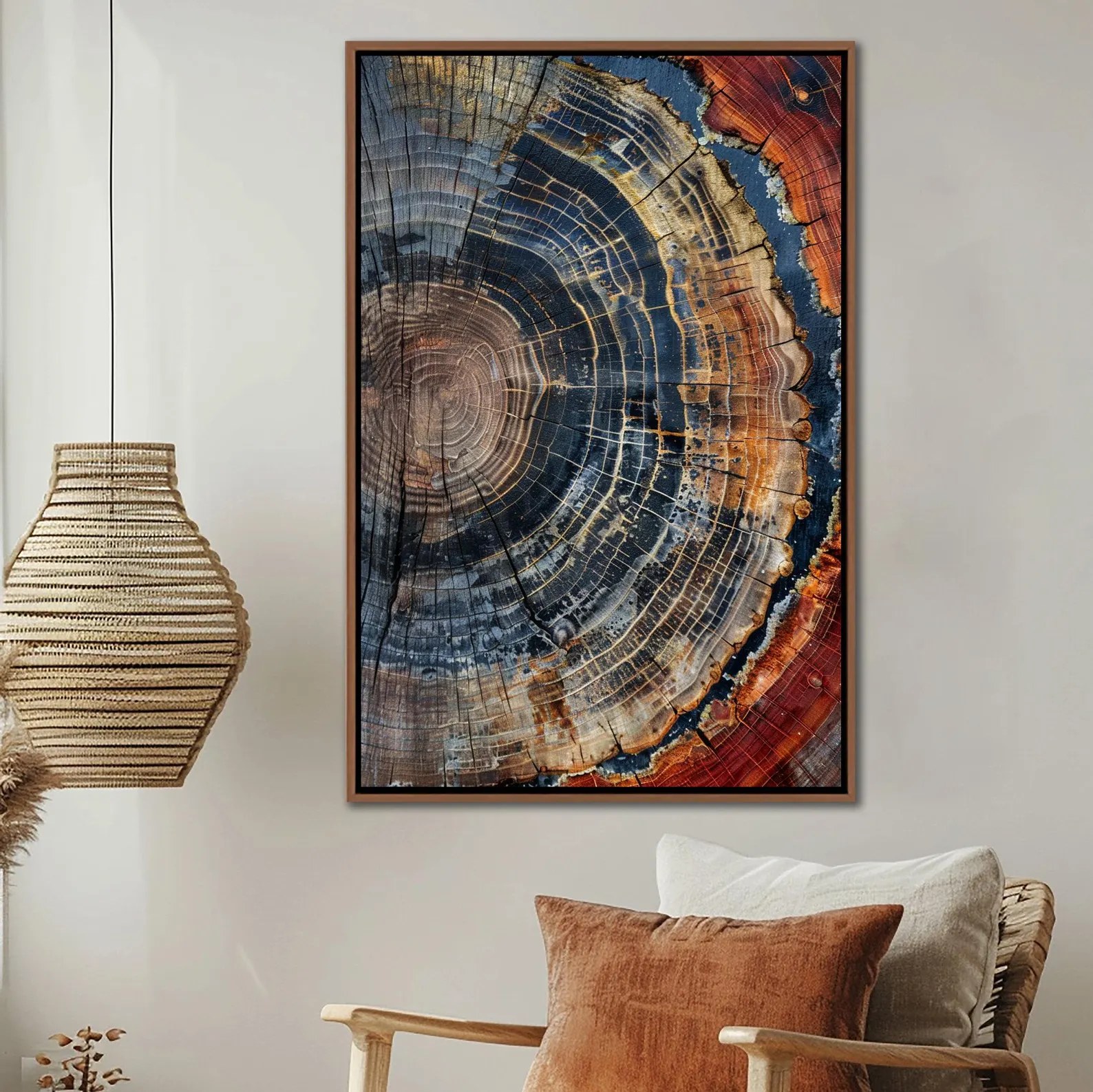 Tree Ring Framed Wall Art, Abs - Art Print Framed ulasan dan harga
