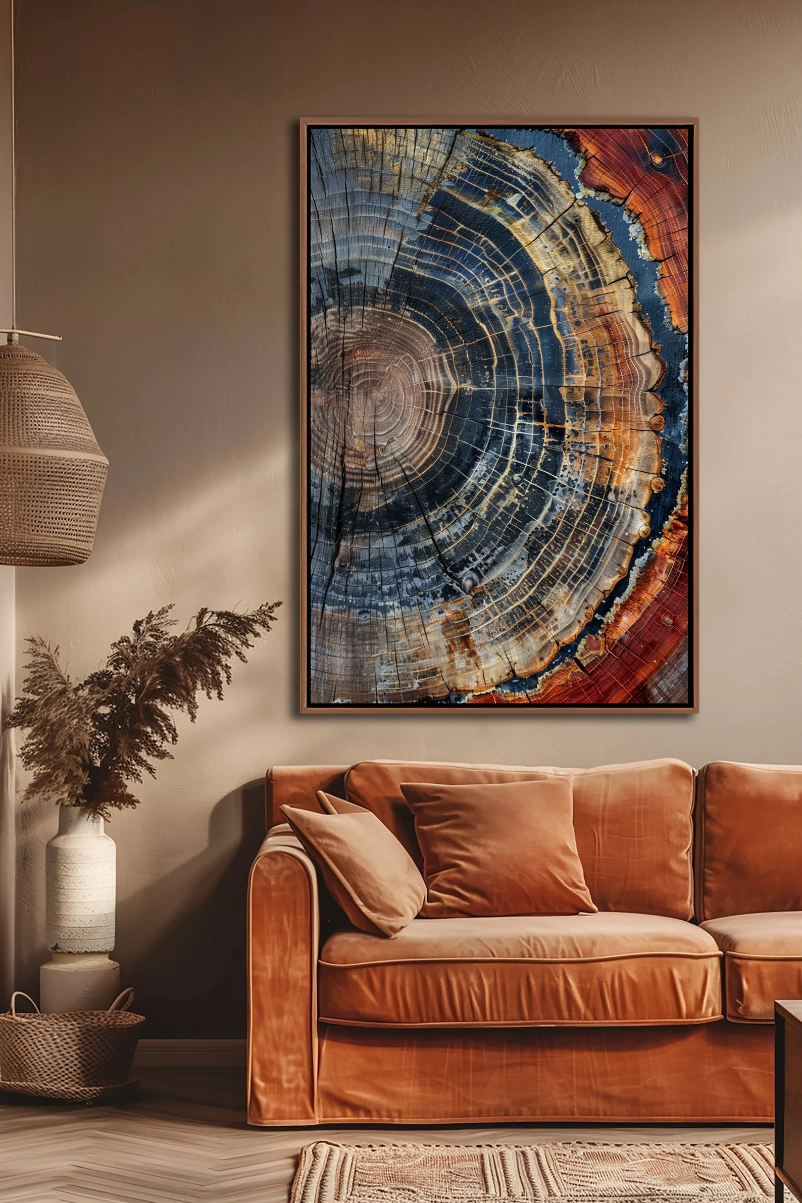 Tree Ring Framed Wall Art, Abs - Art Print Framed ulasan dan harga