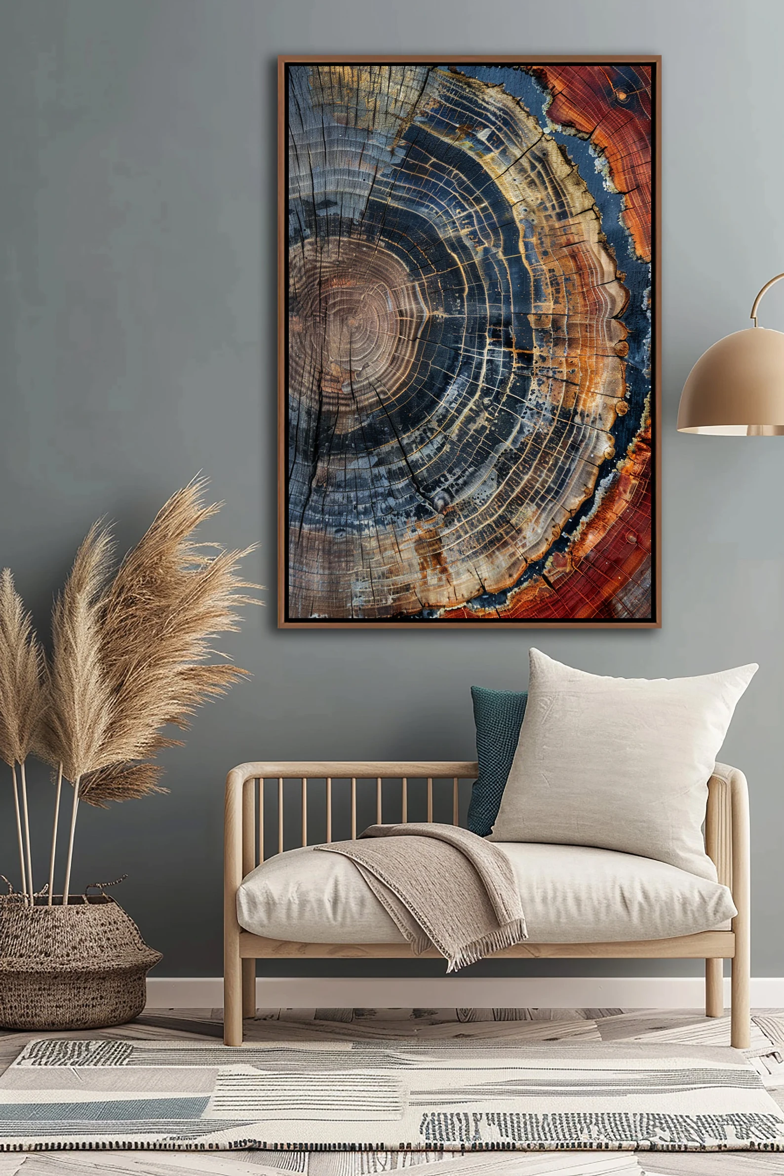 Tree Ring Framed Wall Art, Abs - Art Print Framed ulasan dan harga