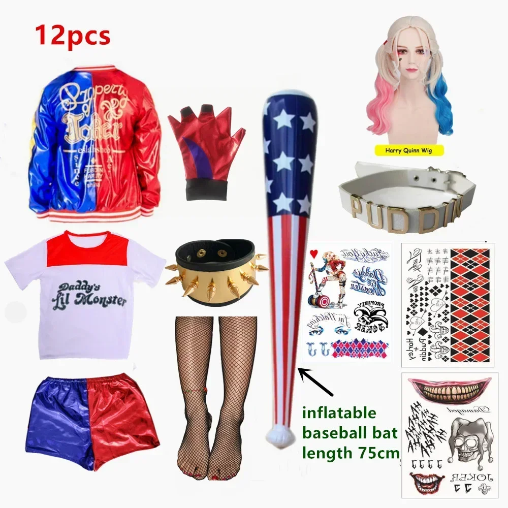 Costumes de cosplay Harley Qui - Anime Merchandise For Women ulasan dan harga