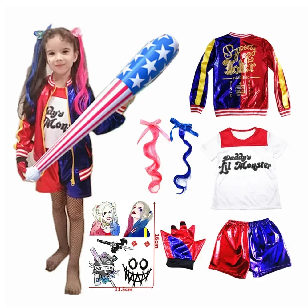 Costumes de cosplay Harley Qui - Anime Merchandise For Women ulasan dan harga