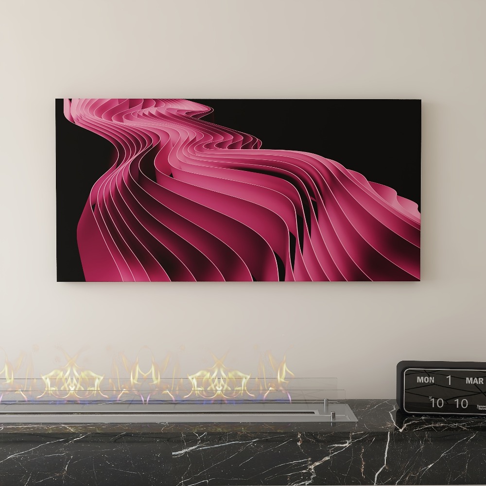 Elegant Pink Line Art painting - Art Print Framed ulasan dan harga