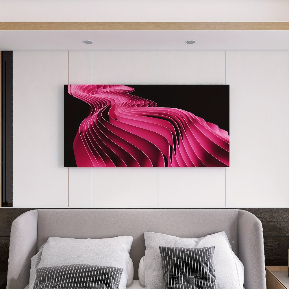 Elegant Pink Line Art painting - Art Print Framed ulasan dan harga