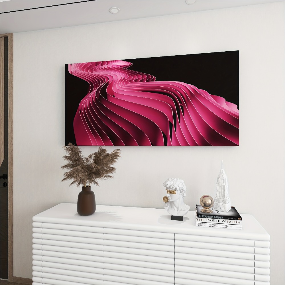 Elegant Pink Line Art painting - Art Print Framed ulasan dan harga