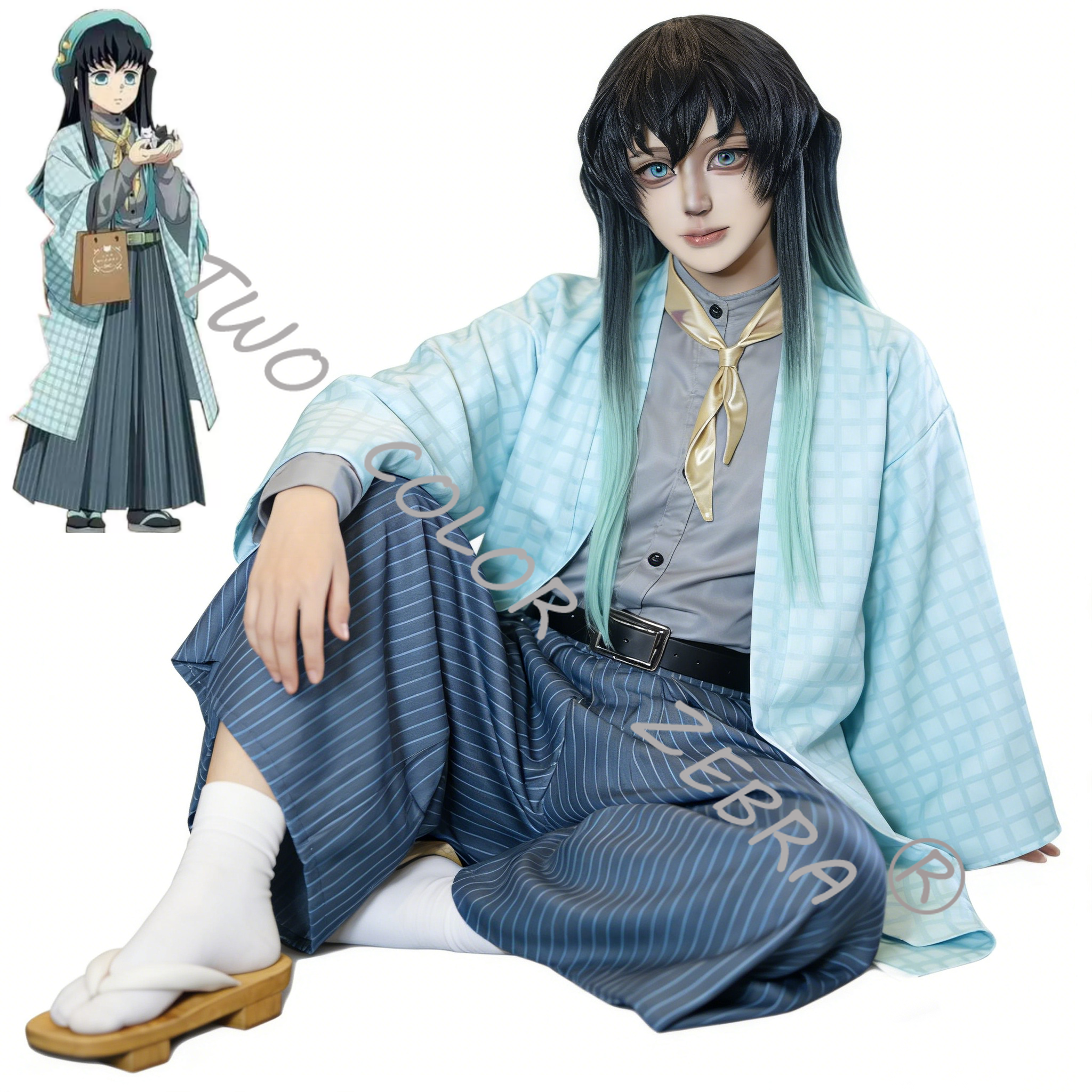 Anime Role Tokitou Muichirou C - Cosplay Wig Colored ulasan dan harga