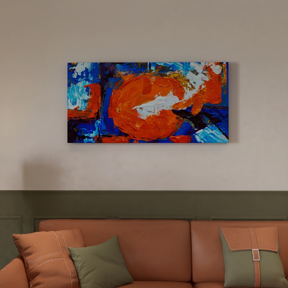Abstract sun pattern canvas pr - Art Print Framed ulasan dan harga