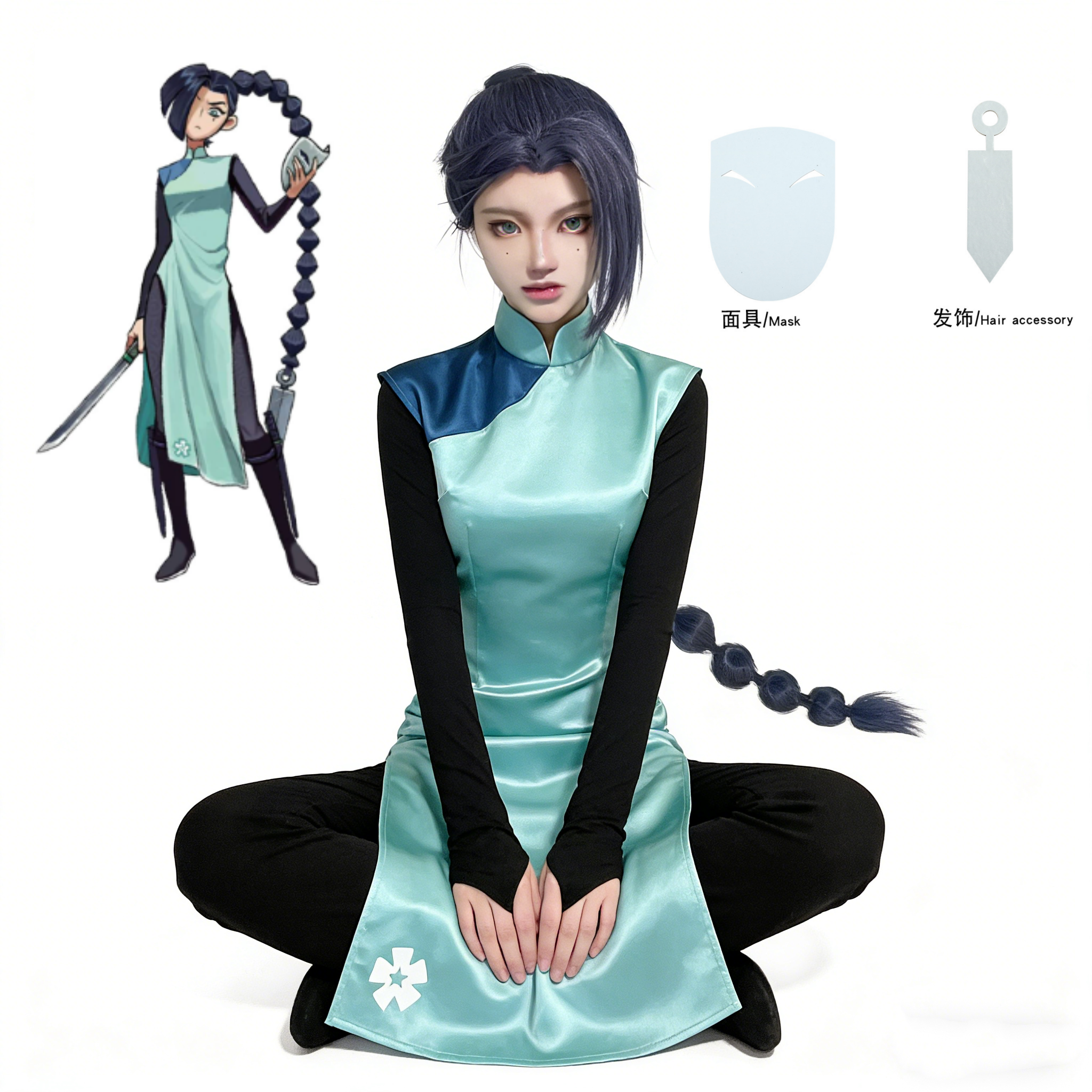 Anime Assassin Seven Scissor S - Cosplay Wig Colored ulasan dan harga