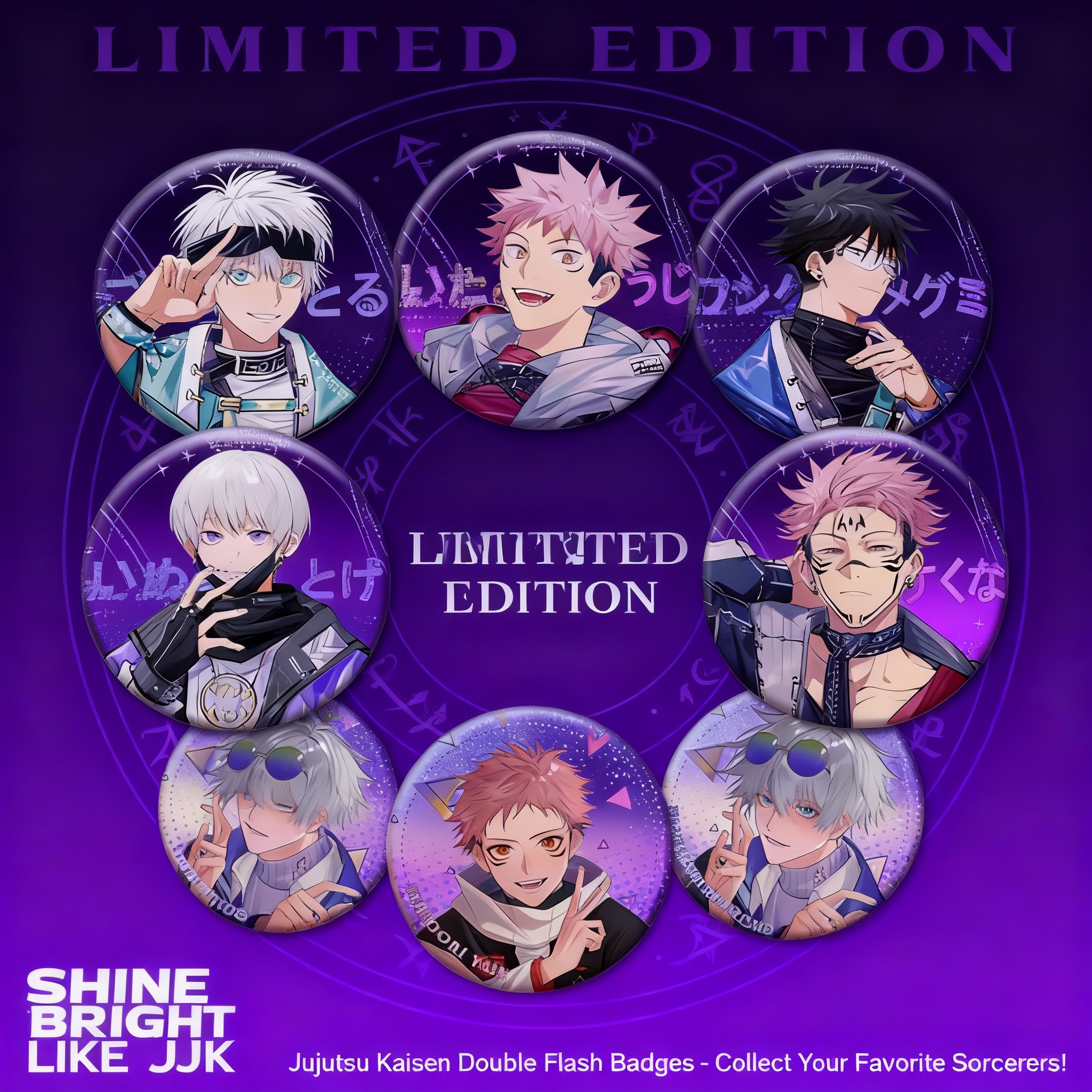 Anime Badge Set Jujutsu Kaisen - Anime Jujutsu Kaisen Merchandise ulasan dan harga