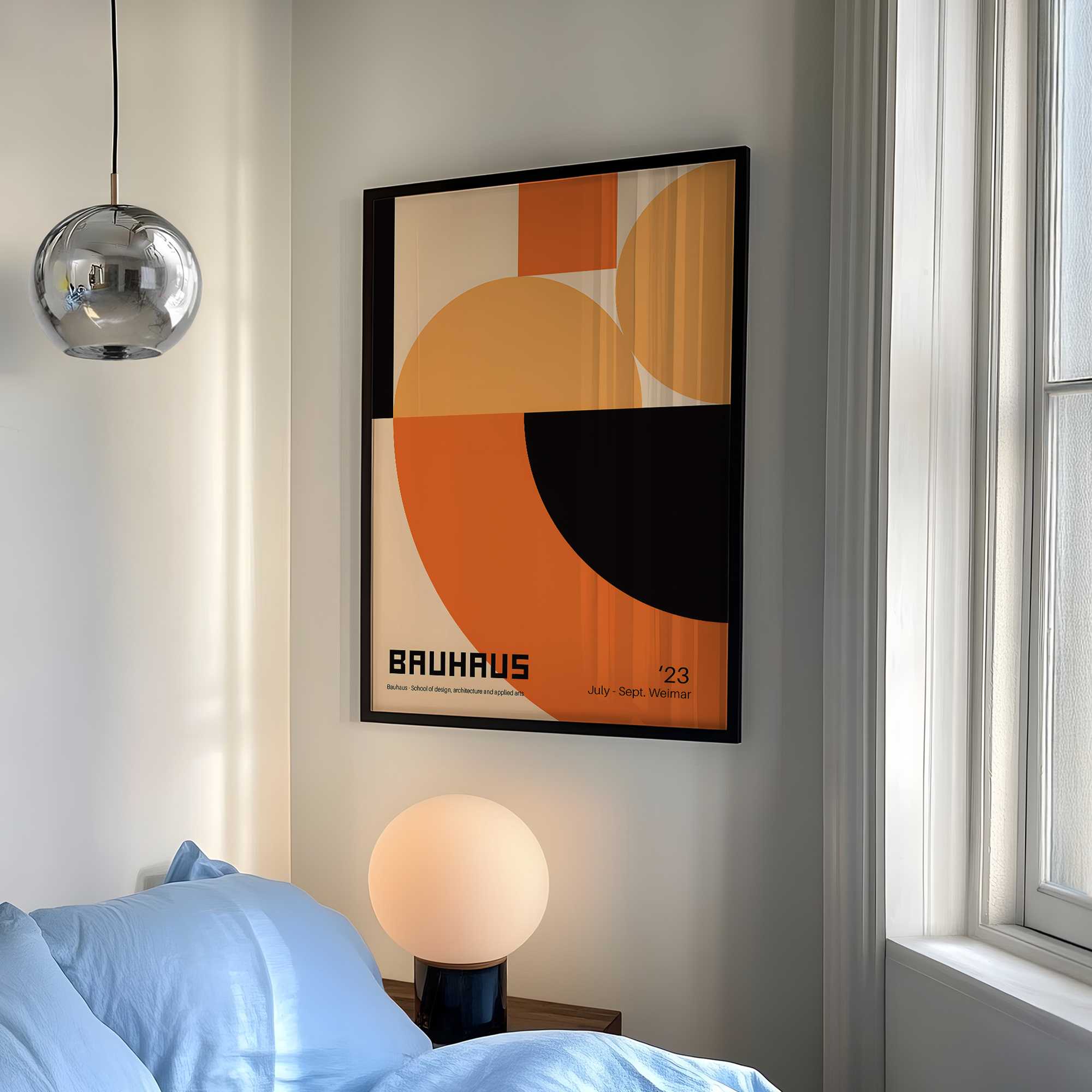 Modern Geometry Bauhaus School - Art Print Framed ulasan dan harga
