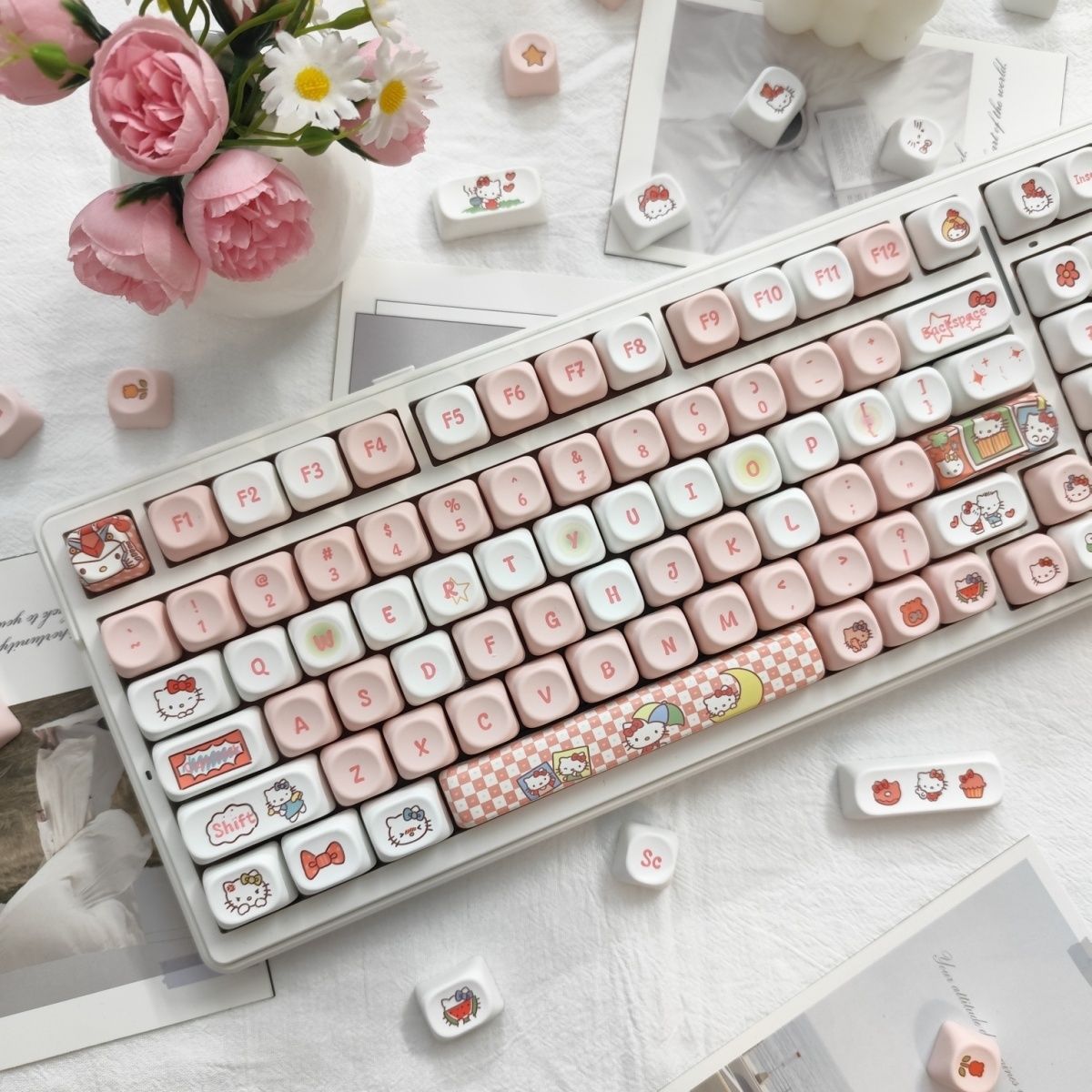 Anime Sanrio Hello Kitty Keyca - Keycap Artisan Anime ulasan dan harga