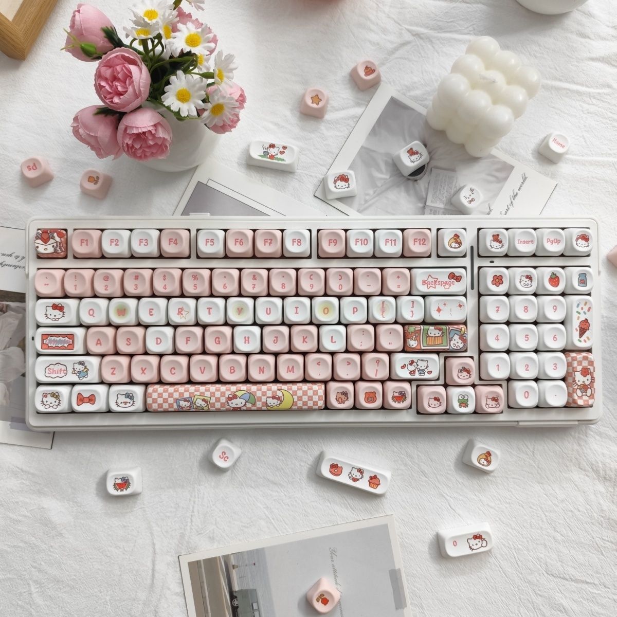 Anime Sanrio Hello Kitty Keyca - Keycap Artisan Anime ulasan dan harga