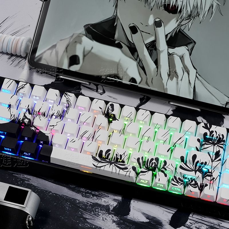 130 Key Kaneki Ken Theme Keyca - Keycap Artisan Anime ulasan dan harga