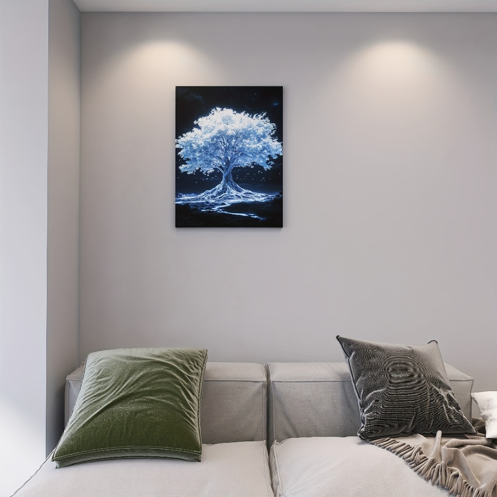Tree of Life white canvas art  - Art Print Framed ulasan dan harga