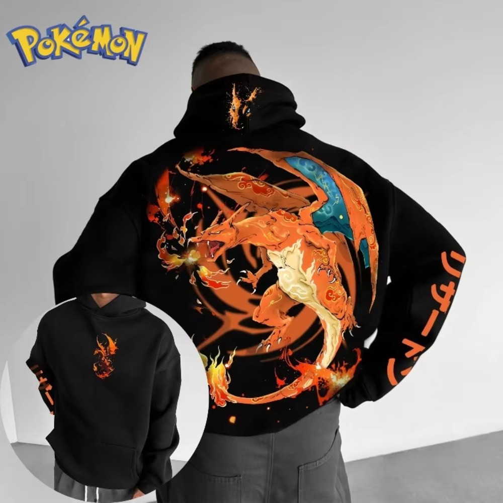 Pokemon Hoodie Charizard Print - Anime Merchandise Store In Japan ulasan dan harga