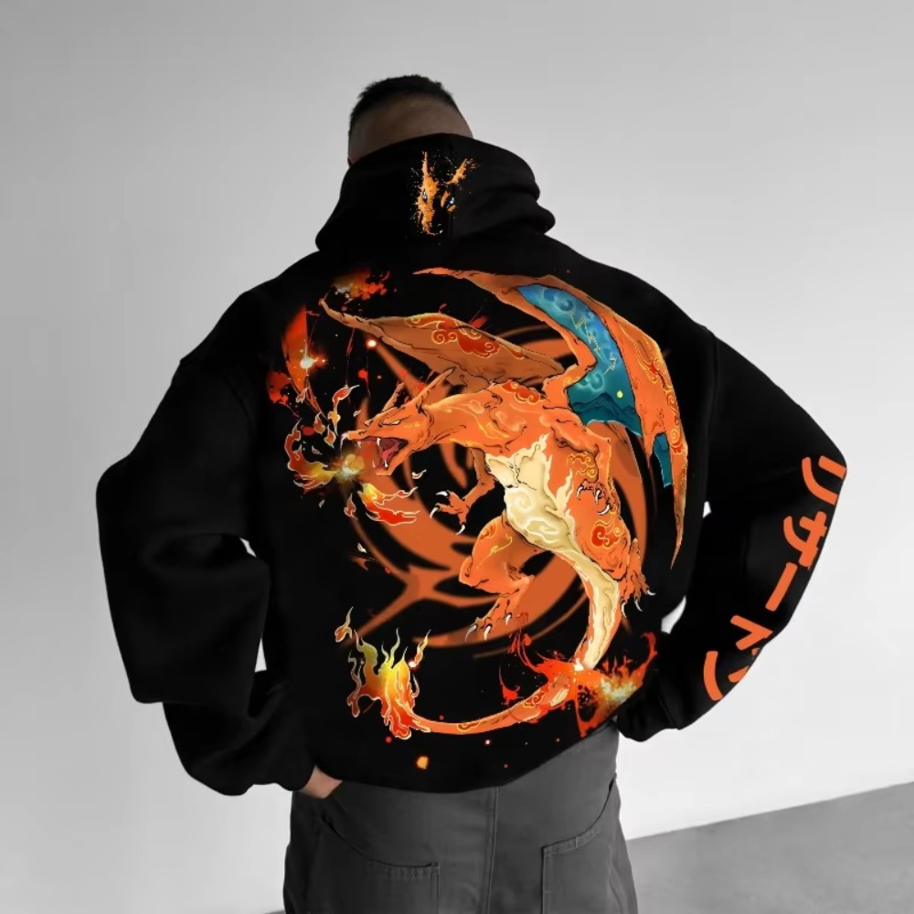 Pokemon Hoodie Charizard Print - Anime Merchandise Store In Japan ulasan dan harga